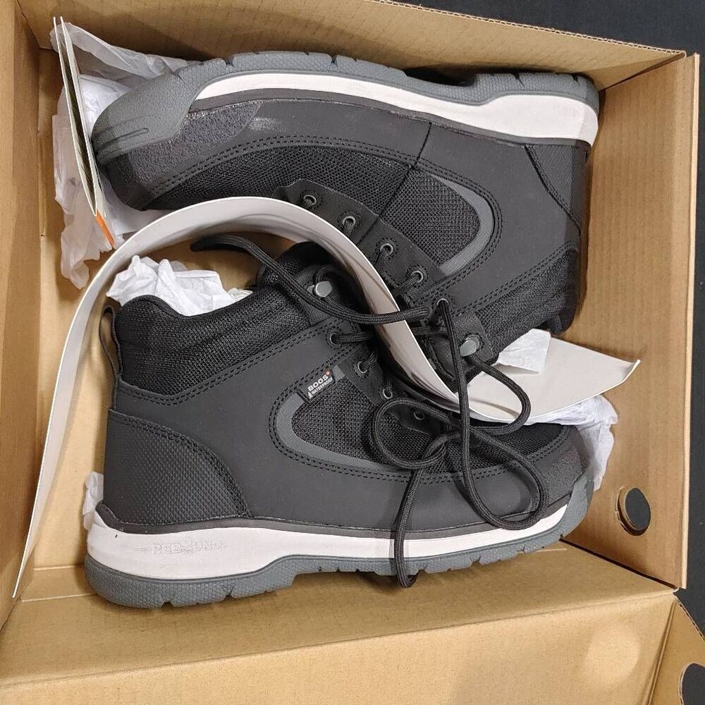 Bogs Shale Mid Safety Toe Waterproof Boots 9.5 Black